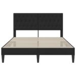 vidaXL Rám postele s čelnou doskou Čierna 140 x 200 cm Zamat – Obrázok 4