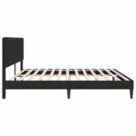 vidaXL Rám postele s čelnou doskou Čierna 180 x 200 cm Zamat – Obrázok 5