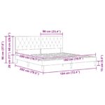 vidaXL Rám postele s čelnou doskou Modrá 180 x 200 cm Zamat – Obrázok 10