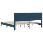 vidaXL Rám postele s čelnou doskou Modrá 200 x 200 cm Zamat – Obrázok 6