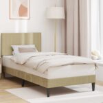vidaXL Rám postele Svetlozelená šedá 80 x 200 cm Kordúrová tkanina