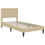vidaXL Rám postele Svetlozelená šedá 80 x 200 cm Kordúrová tkanina – Obrázok 3