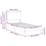 vidaXL Rám postele Svetlozelená šedá 100 x 200 cm Kordúrová tkanina – Obrázok 10