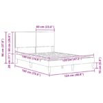vidaXL Rám postele Tmavosivá 120 x 190 cm Kordúrová tkanina – Obrázok 10