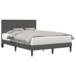 vidaXL Rám postele Tmavosivá 120 x 190 cm Kordúrová tkanina – Obrázok 2