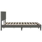 vidaXL Rám postele Tmavosivá 120 x 190 cm Kordúrová tkanina – Obrázok 5