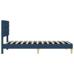 vidaXL Rám postele s čelnou doskou Modrá 80 x 200 cm Látka – Obrázok 5