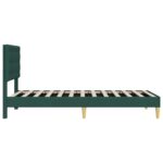 vidaXL Rám postele s čelnou doskou Tmavozelená 90 x 200 cm Látka – Obrázok 5