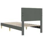 vidaXL Rám postele s čelnou doskou Tmavosivá 100 x 200 cm Látka – Obrázok 6