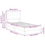 vidaXL Rám postele s čelnou doskou Modrá 100 x 200 cm Látka – Obrázok 10