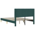 vidaXL Rám postele s čelnou doskou Tmavozelená 120 x 190 cm Látka – Obrázok 6