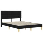 vidaXL Rám postele s čelnou doskou Čierna 120 x 200 cm Látka – Obrázok 3