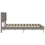 vidaXL Rám postele s čelnou doskou Sivohnedá 120 x 200 cm Látka – Obrázok 5