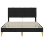 vidaXL Rám postele s čelnou doskou Čierna 140 x 190 cm Látka – Obrázok 4