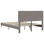 vidaXL Rám postele s čelnou doskou Sivohnedá 140 x 200 cm Látka – Obrázok 6