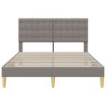 vidaXL Rám postele s čelnou doskou Sivohnedá 160 x 200 cm Látka – Obrázok 4