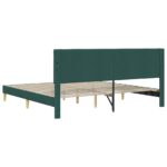 vidaXL Rám postele s čelnou doskou Tmavozelená 180 x 200 cm Látka – Obrázok 6