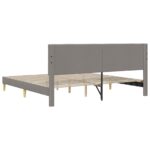 vidaXL Rám postele s čelnou doskou Sivohnedá 180 x 200 cm Látka – Obrázok 6