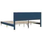 vidaXL Rám postele s čelnou doskou Modrá 180 x 200 cm Látka – Obrázok 6