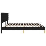 vidaXL Rám postele s čelnou doskou Čierna 200 x 200 cm Látka – Obrázok 5