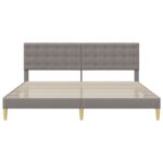 vidaXL Rám postele s čelnou doskou Sivohnedá 200 x 200 cm Látka – Obrázok 4
