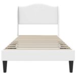 vidaXL Rám postele s čelnou doskou Biela 80 x 200 cm Umelá koža – Obrázok 4