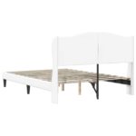 vidaXL Rám postele s čelnou doskou Biela 160 x 200 cm Umelá koža – Obrázok 6