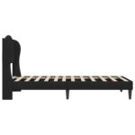 vidaXL Rám postele s čelnou doskou Čierna 90 x 200 cm Zamat – Obrázok 5