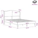 vidaXL Rám postele s čelnou doskou Ružová 140 x 190 cm Zamat – Obrázok 10