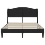 vidaXL Rám postele s čelnou doskou Čierna 140 x 190 cm Zamat – Obrázok 4
