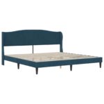 vidaXL Rám postele s čelnou doskou Modrá 180 x 200 cm Zamat – Obrázok 3