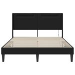vidaXL Rám postele s LED pásikmi Čierna 120 x 190 cm Umelá koža – Obrázok 6