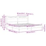 vidaXL Rám postele s LED pásikmi Čierna 180 x 200 cm Umelá koža – Obrázok 13