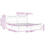 vidaXL Rám postele s LED pásikmi Biela 200 x 200 cm Umelá koža – Obrázok 13