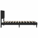 vidaXL Rám postele s LED pásikmi Čierna 90 x 200 cm Umelá koža – Obrázok 7