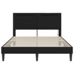 vidaXL Rám postele s LED pásikmi Čierna 120 x 190 cm Umelá koža – Obrázok 6