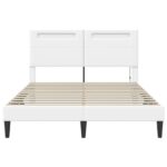 vidaXL Rám postele s LED pásikmi Biela 120 x 200 cm Umelá koža – Obrázok 6