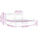 vidaXL Rám postele s LED pásikmi Biela 200 x 200 cm Umelá koža – Obrázok 11