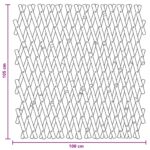 vidaXL Rozkladací trelážový plot 2 pcs Svetlohnedá 100 x 105 cm Bambus – Obrázok 11