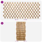 vidaXL Rozkladací trelážový plot 2 pcs Svetlohnedá 100 x 105 cm Bambus – Obrázok 8
