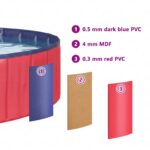 vidaXL Bazén pre psa Červená Ø200 x 30 cm Hustý PVC – Obrázok 6