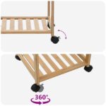 vidaXL Kuchynský vozík na kolieskach Prírodná 37 x 36 x 80 cm Bambus – Obrázok 9