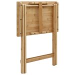 vidaXL Kuchynský stôl Prírodná 40 x 30 x 53,5 cm Bambus – Obrázok 7