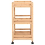 vidaXL Kuchynský vozík na kolieskach Prírodná 46 x 38 x 76 cm Bambus – Obrázok 5