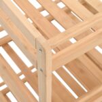 vidaXL Kuchynský vozík na kolieskach Prírodná 46 x 38 x 76 cm Bambus – Obrázok 6