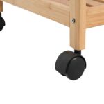 vidaXL Kuchynský vozík na kolieskach Prírodná 46 x 38 x 76 cm Bambus – Obrázok 7