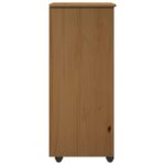 vidaXL Koliesková skriňa s kolesom Medová hnedá 34 x 39 x 93,5 cm – Obrázok 6