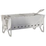 vidaXL Kempingový ohnisko 42 x 22 x 18 cm Nehrdzavejúca oceľ – Obrázok 2