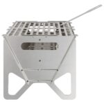 vidaXL Kempingový ohnisko 42 x 22 x 18 cm Nehrdzavejúca oceľ – Obrázok 5