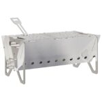 vidaXL Kempingový ohnisko 42 x 22 x 18 cm Nehrdzavejúca oceľ – Obrázok 6